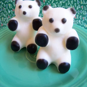 Panda Bear Soap Kids Soap, Children Soap, Animal Soap, Party Favors, Bath Soap, Lime Scented, Teddy Bear, Jungle, Novelty Soap, Bear Soap image 1