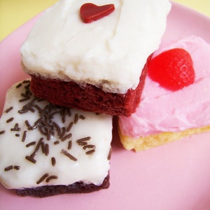 Cake Soap Frosted Slice Food Soap, Dessert Soap, Sprinkles, Strawberry, Chocolate, Red Velvet Cake, Heart, Pink, Birthday Gift kids Bath image 5
