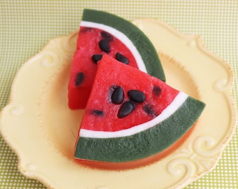 Watermelon Soap - Fruit Soap, Food Soap, Watermelon Scented, Summertime, Kids Soap, Fake Food Soap, Watermelon Shaped Soap, Soap Food, Slice