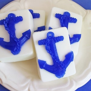 Nautical Anchor Soap Beach Soap, Wedding Favors, Ocean Breeze Soap, Gift for Him, Guest Bathroom Soap, Party Favor, Soap Favors, Teen Gift image 3