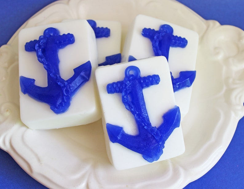 Nautical Anchor Soap Beach Soap, Wedding Favors, Ocean Breeze Soap, Gift for Him, Guest Bathroom Soap, Party Favor, Soap Favors, Teen Gift image 3