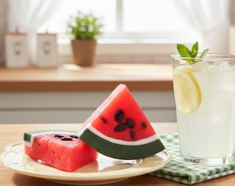 Plakje watermeloengeur: fruitige zomerzeep
