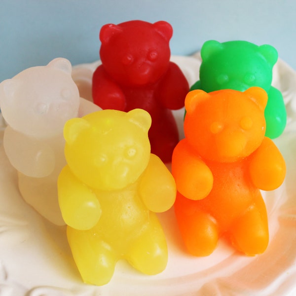 Bear Gummy Soap - Gummi Bear Soap, Candy Soap, Food Soap, Soap Favors, Animal Soap, Fruit Soap, Watermelon Soap, Bear Soap, Kids Soap, Bath