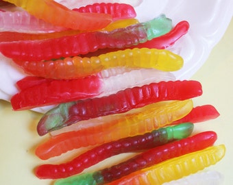 Gummy Worm Soap Gift Set - Candy Soap, Gummi Worm Soap, Kids Soap, Handmade Soap, Soap Favors, Watermelon Soap, Party Favors, Food Soap