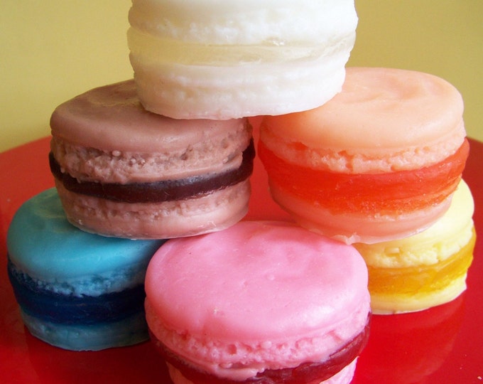 French Macaron Soap - French Macaron Soap, Food Soap, Fake Food, Dessert Soap, Soap Favors, Cake Soap, Teen Gift, Baby Shower Favors, Cookie