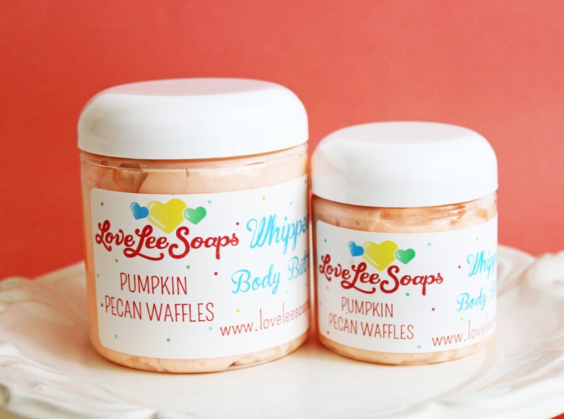 Whipped Body Butter Pumpkin Pecan Waffles Whipped Lotion, Whip Soap, Body Lotion, Body Frosting, Dessert, Bridal Shower, Wedding Favors image 1