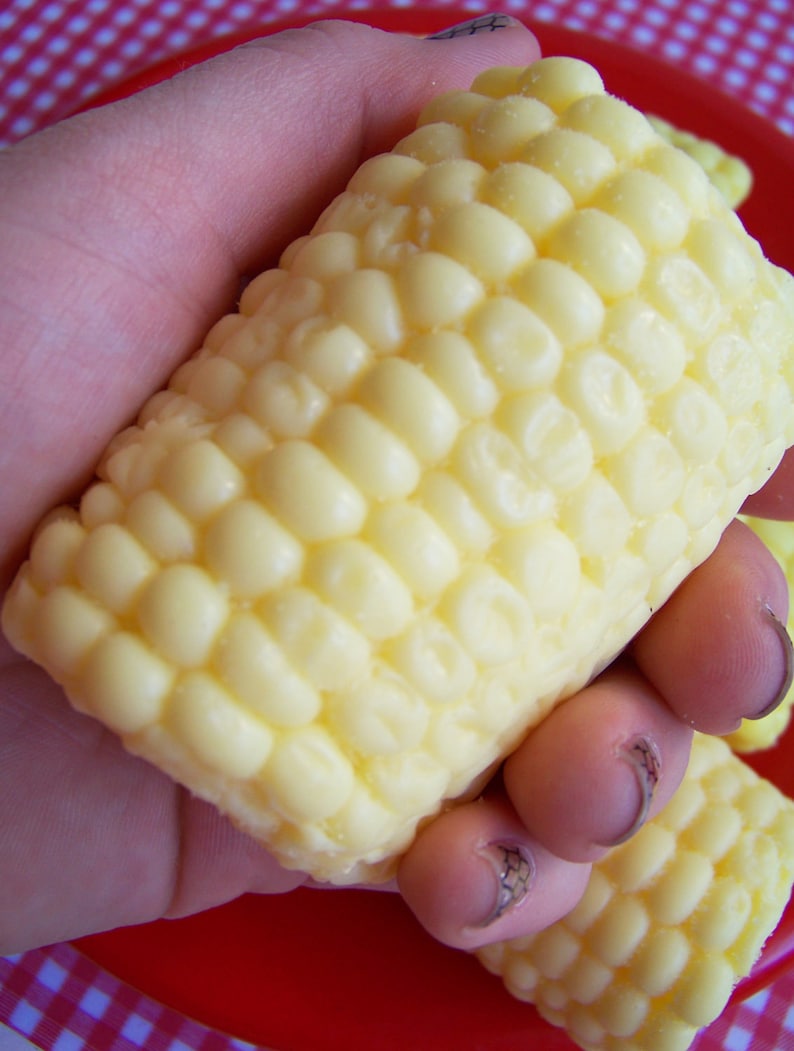 Corn On The Cob Soap Food Soap, Corn Soap, BBQ Soap, Party Favors, Gag Gift, Gift for Him, Prank Soap, Lemon Scent, Soap Favors, Kids Soap image 4