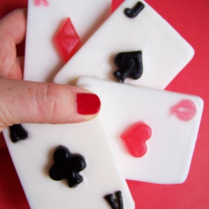 Playing Cards Soap Set Deck of Cards Soap, Poker Soap, Soap Favors, Vegas Soap, Jackpot Soap, Ace of Spades, Gift For Him, Poker Gift image 3