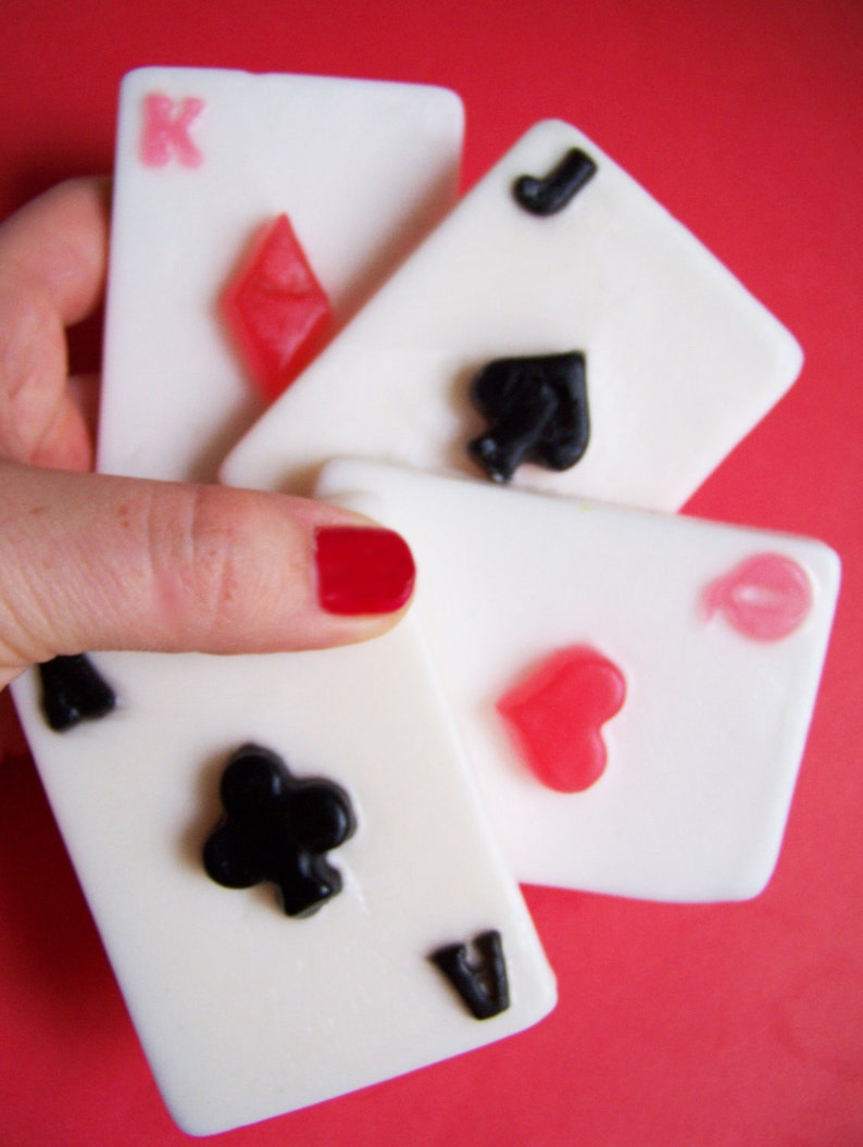 Playing Cards Soap Set Deck of Cards Soap, Poker Soap, Soap Favors, Vegas Soap, Jackpot Soap, Ace of Spades, Gift For Him, Poker Gift image 3