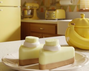 Banana Pie Soap Slice: Homemade Dessert Soap