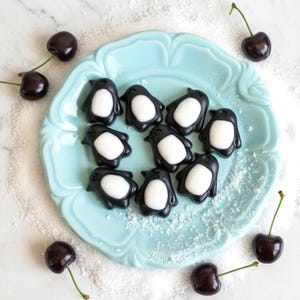 Conjunto de Sabonetes Pinguim: Aroma de Cereja Preta, Hidratante, Lembrancinhas para Festas, Sabonete Infantil