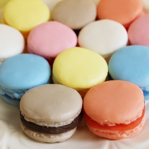 Français Macaron Soap Mini Set - Savon Macaron, Faveurs de savon de mariage, Faveurs de fête, Savon pour enfants, Savon aux fruits, Savon Français, Savon dessert, Savon à gâteau