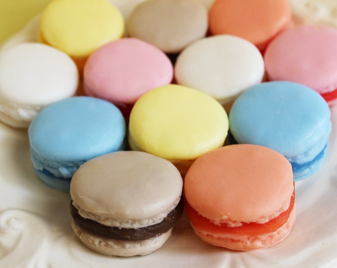 Franse Macaron zeep Mini Set - Macaron zeep, bruiloft zeep gunsten, partij gunsten, kinderzeep, fruitzeep, Franse zeep, dessertzeep, cakezeep