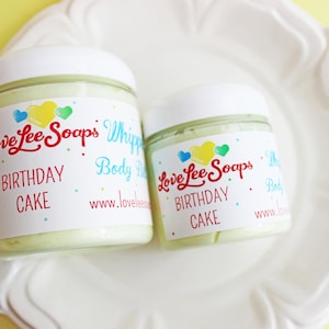 Whipped Body Butter Birthday Cake Whipped Body Lotion, Body Frosting, Happy Birthday, Cupcake, Body Whip, Whipped Lotion, Cake, Soap Favor image 3