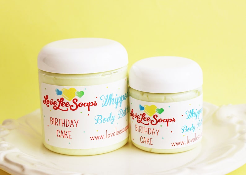 Whipped Body Butter Birthday Cake Whipped Body Lotion, Body Frosting, Happy Birthday, Cupcake, Body Whip, Whipped Lotion, Cake, Soap Favor image 1