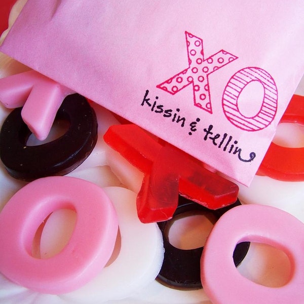 Knuffels en kusjes Valentijn Zeep Set - XOXO, Chocolade geur, Valentijn, Liefde, Zoet, Zeep Cadeau, Gift Set, Leraar Gift, Februari, Vriendin