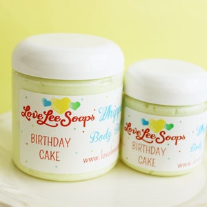 Whipped Body Butter Birthday Cake Whipped Body Lotion, Body Frosting, Happy Birthday, Cupcake, Body Whip, Whipped Lotion, Cake, Soap Favor image 2