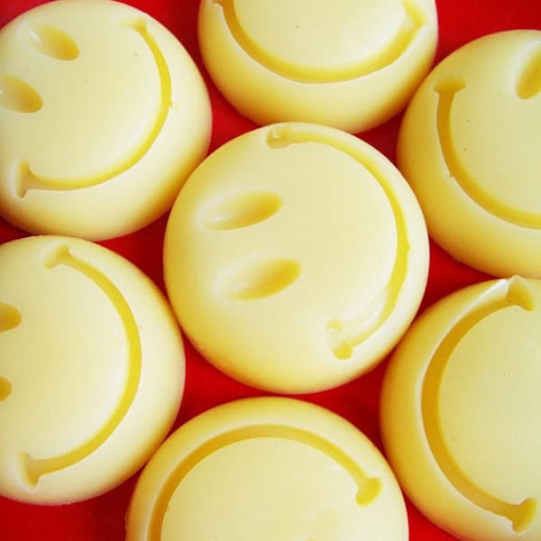 Happy Soap Set - Happy Face Soap, Smile Soap, Banana Soap, Get Well Soon, Thank You Gift, Soap Favors, Mini Soap, Kids Soap, Childrens Soap