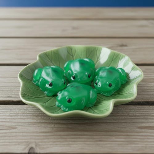 Frog Soap with Hidden Fly: Cucumber Melon Scented Novelty Bath Treat