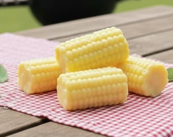 Jabón de mazorca de maíz: jabón alimentario con aroma a limón, regalo para barbacoa