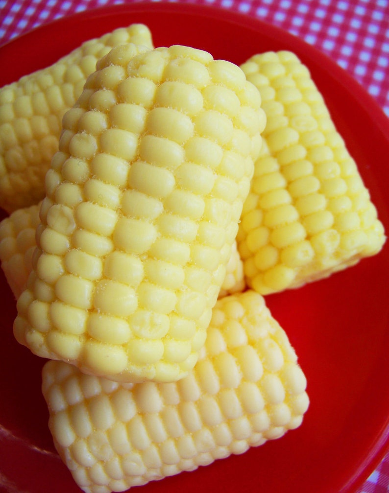 Corn On The Cob Soap Food Soap, Corn Soap, BBQ Soap, Party Favors, Gag Gift, Gift for Him, Prank Soap, Lemon Scent, Soap Favors, Kids Soap image 1