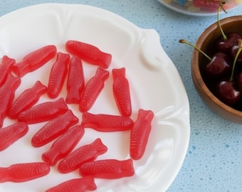 Sabonetes Candy Fish: Diversão vegana com aroma de cereja para banho, presente para adolescentes