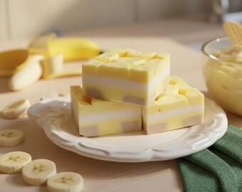 Bananen Pudding Seife Bar: Neuheit Dessert Gastgeberin Geschenk