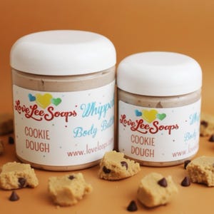Cookie Dough Whipped Body Butter: Moisturizing Cream, Shea Butter Lotion, Vegan Skincare, Spa Gift