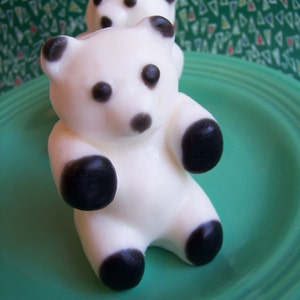 Panda Bear Soap Kids Soap, Children Soap, Animal Soap, Party Favors, Bath Soap, Lime Scented, Teddy Bear, Jungle, Novelty Soap, Bear Soap image 4