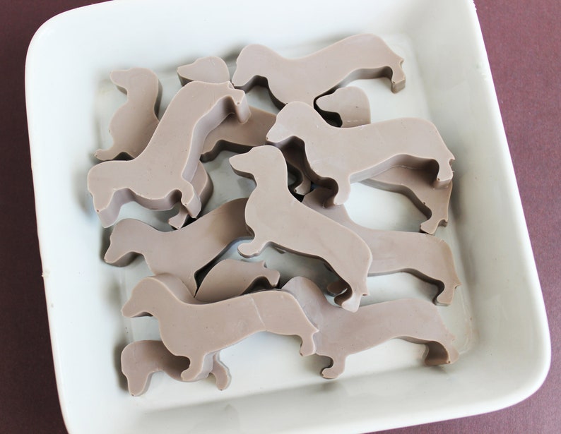 Dachshund Dog Soap Puppy Soap, Pet Soap, Chocolate Soap, Kids Soap, Party Favors, Teen Gift, Novelty Soap, Dog Shaped Soap, Animal Soap image 1