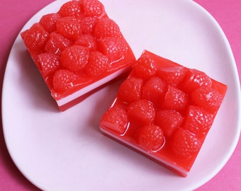 Soap Bar Raspberry Blitz - Raspberry Soap, Gift For Her, Best Friend Gift, Soap Bar, Novelty Soap, Dessert Soap, Food Soap, Kids Soap, Fruit