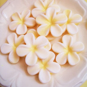 Plumeria Soap Set - Flower Soap, Frangipani Soap, Wedding Favors, Bridal Shower, Soap Favors,  Hawaiian Flower Soap, Hawaii Soap, Beach Soap