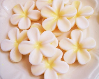 Plumeria Soap Set - Flower Soap, Frangipani Soap, Wedding Favors, Bridal Shower, Soap Favors,  Hawaiian Flower Soap, Hawaii Soap, Beach Soap