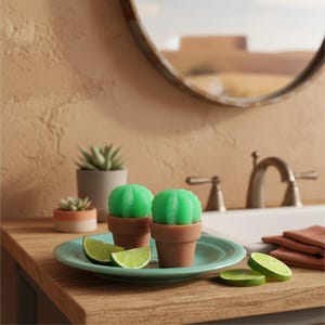 Jabón de cactus: regalo vegano para jardineros con aroma a lima