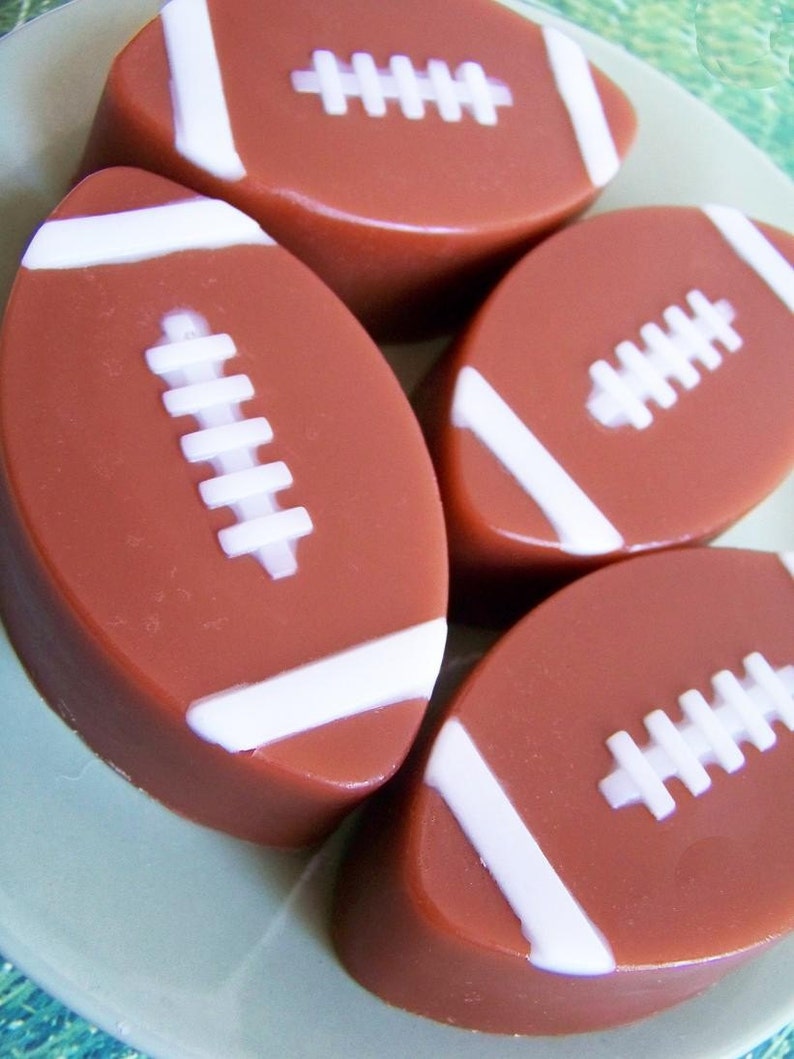 Chocolate Football Soap Kids Soap, Soap Favors, Sports, Gift For Him, Boys Soap, Party Favors, Birthday, NFL, Novelty Soap, Gift For Him image 3