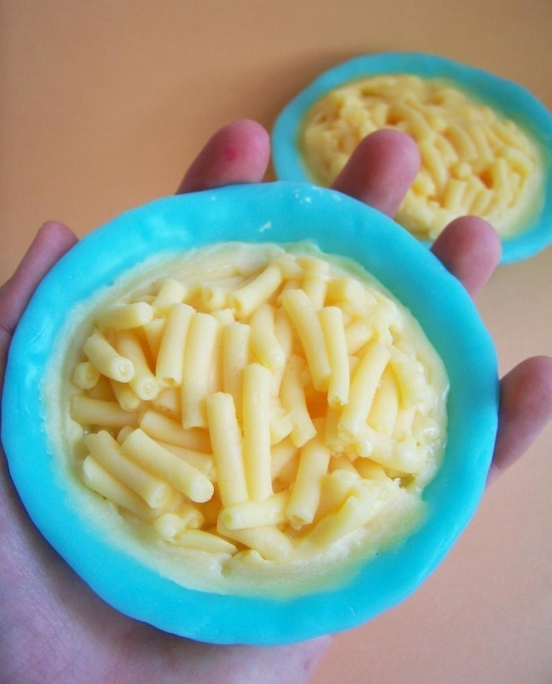 Macaroni and Cheese Soap Food Soap, Lemon Scent, Noodle Soap, Kids Soap, Gag Gift, Novelty Bath, Cheese Soap, Prank Soap, Fake Food Bath image 3