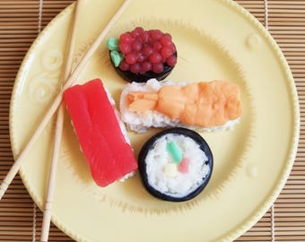 Sushi Soap Set: Cucumber Melon Scent, Novelty Gag Gift