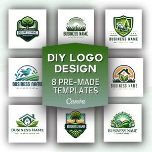 Landscaping Services Logo, Lawn Care Logo, DIY Logo Design Template, Lawncare Logo, Lawn Mowing Logo, Gardener Logo, Yard Service Logo