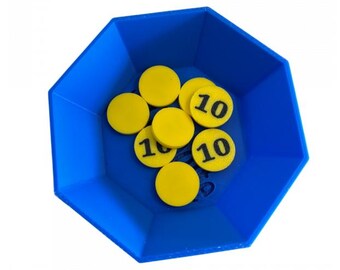 Board game tokens, gold resource, value 10