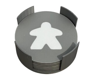 Meeple coaster pack, board game accessory
