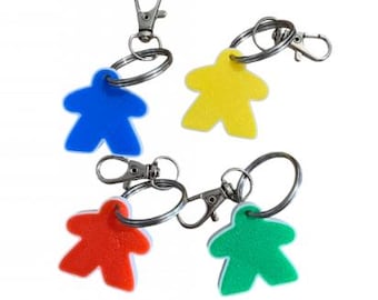 Set of 4 Meeple keychains