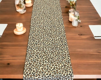 Leopard Print Table Runner - Double Layered Table Runner