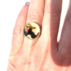 epic dendritic agate ring in 18k gold and sterling silver handmade and one of a kind jewelry image 3