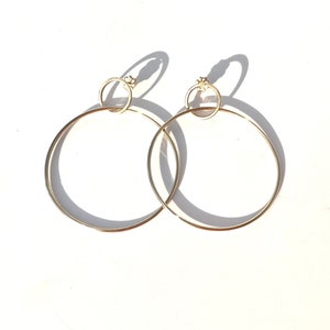 10k gold hoop earrings - solid gold handmade and one of a kind jewelry