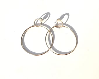 10k gold hoop earrings - handmade and one of a kind jewelry