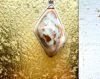 opal charm pendant - handmade and one of a kind necklace