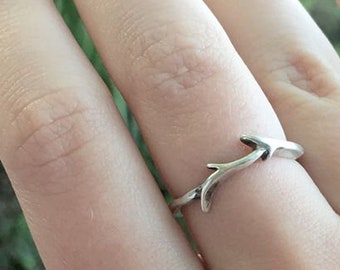 Recycled sterling silver branch ring