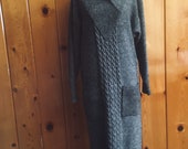 Women 39 s vintage 1980 39 s charcoal grey sweater dress. Size medium
