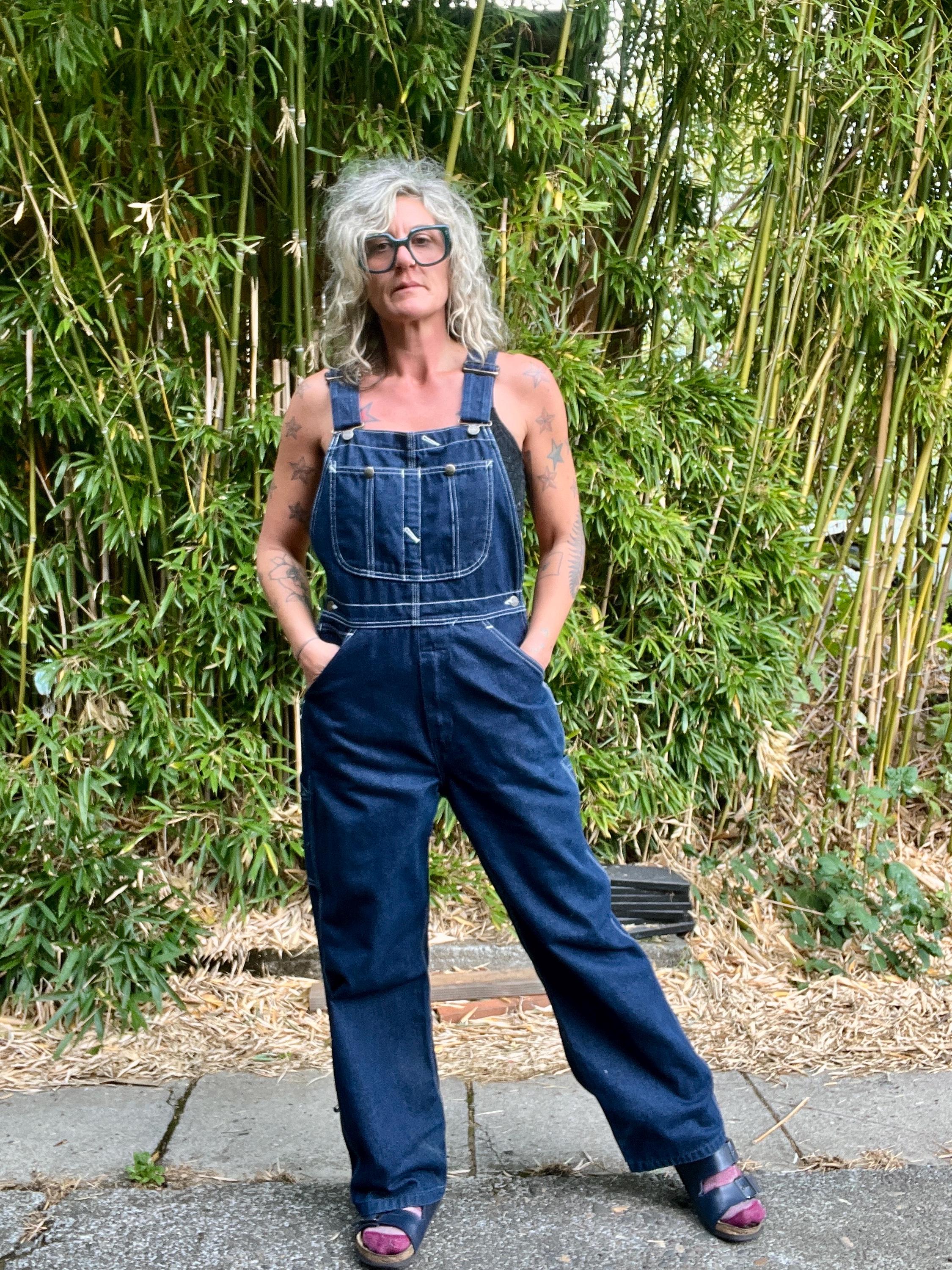 Sears Roebucks 1980's Vintage Dark Denim Overalls Men's or Women's