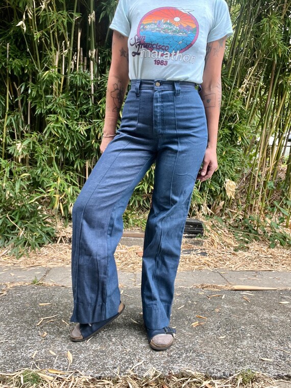 MS LEE 1970’s vintage high waisted flared denim j… - image 5